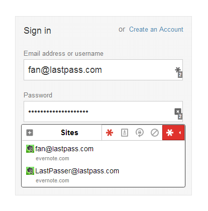 LastPass browser manager