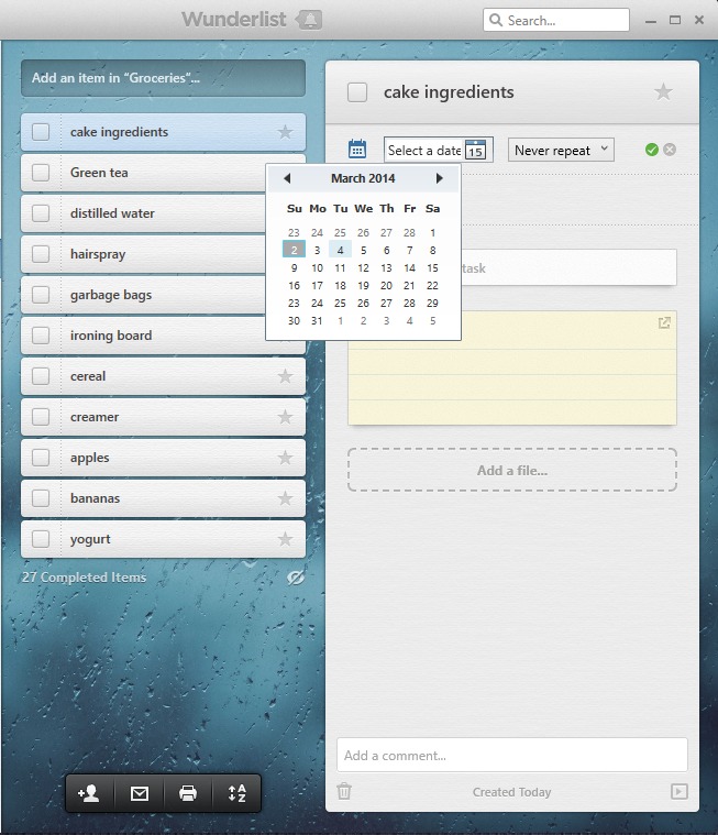 wunderlist planner